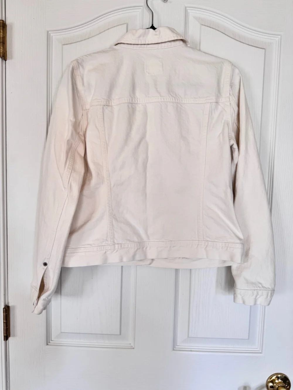 J. Crew White Denim Jacket Jacket Size Medium